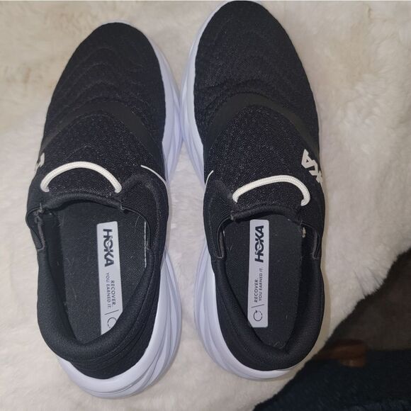 HOKA Ora Recovery Shoe 2 Black / White Slip On Women's Size 9 - Picture 9 of 11